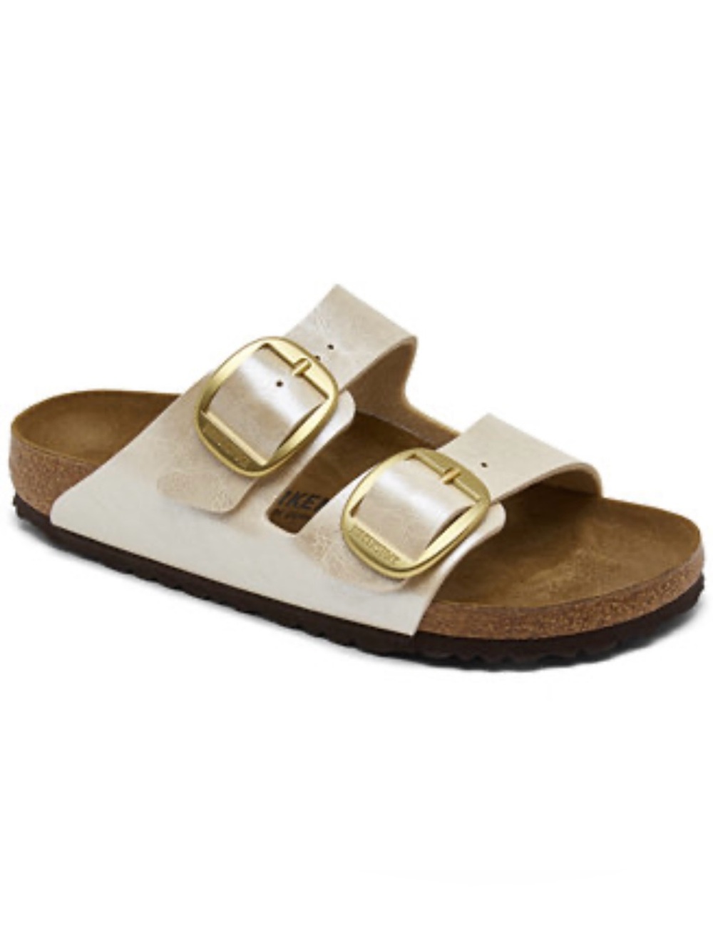 Birkenstock Arizona Sandals in Metallic Cream